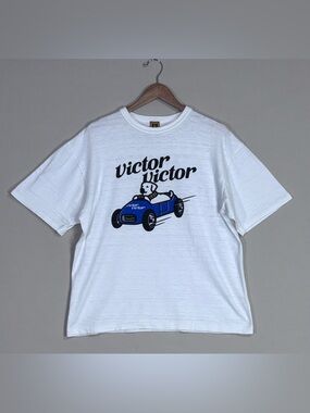 Human Made Victor Victor Graphic Tee White Streetwear Rare Logo Shirt